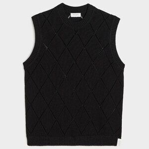 Todd Snyder Argyle Sweater Vest Black Men's Large NWT